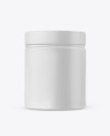 Plastic Jar in Matte Shrink Sleeve Mockup