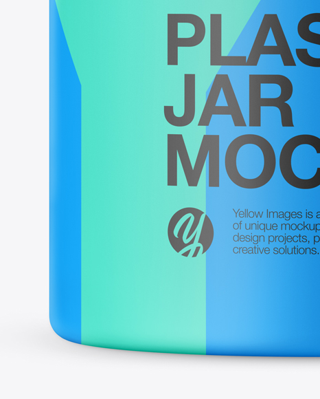 Plastic Jar in Matte Shrink Sleeve Mockup