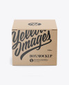 Kraft Paper Box Mockup - Front View (High-Angle Shot)