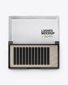 Opened Transparent Box with Lashes Mockup - Top View