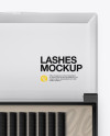 Opened Transparent Box with Lashes Mockup - Top View