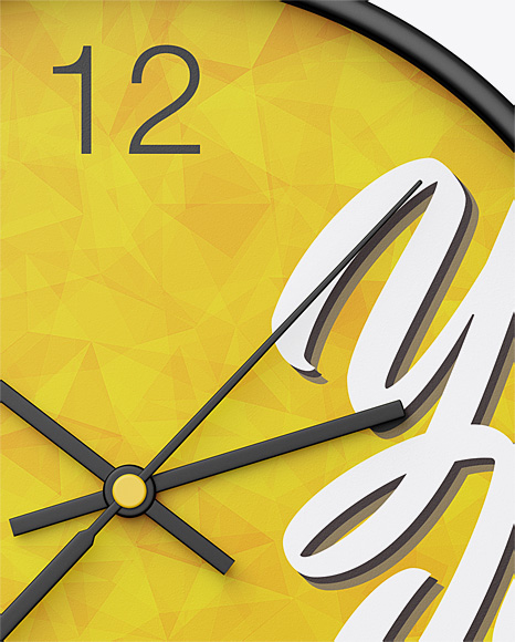 Round Wall Clock Mockup - Front View