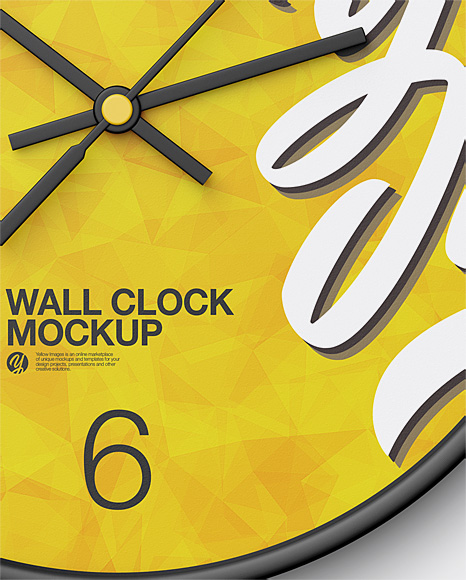 Round Wall Clock Mockup - Front View