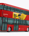 London Bus Mockup - Half Side View