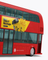 London Bus Mockup - Half Side View