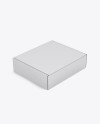 Paper Box Mockup - Half Side View (High Angle Shot)