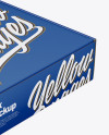 Paper Box Mockup - Half Side View (High Angle Shot)