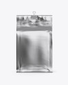 Metallic Coffee Bag With Clip Mockup - Front View Metallic Coffee Bag With Clip Mockup - Front View
