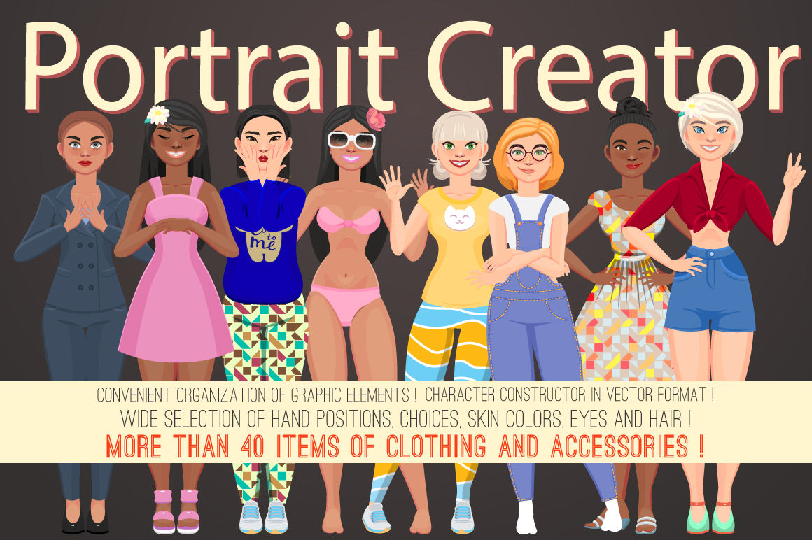 Character portrait girl creator Character portrait girl creator