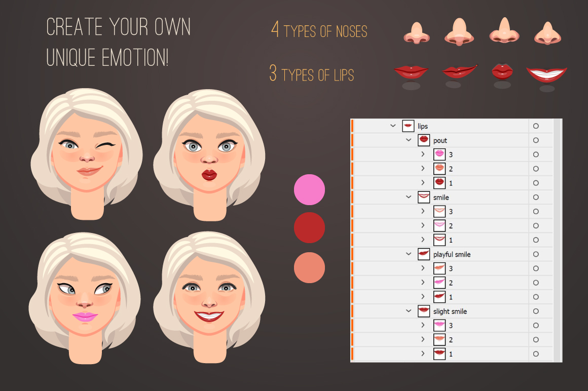 Character portrait girl creator Character portrait girl creator