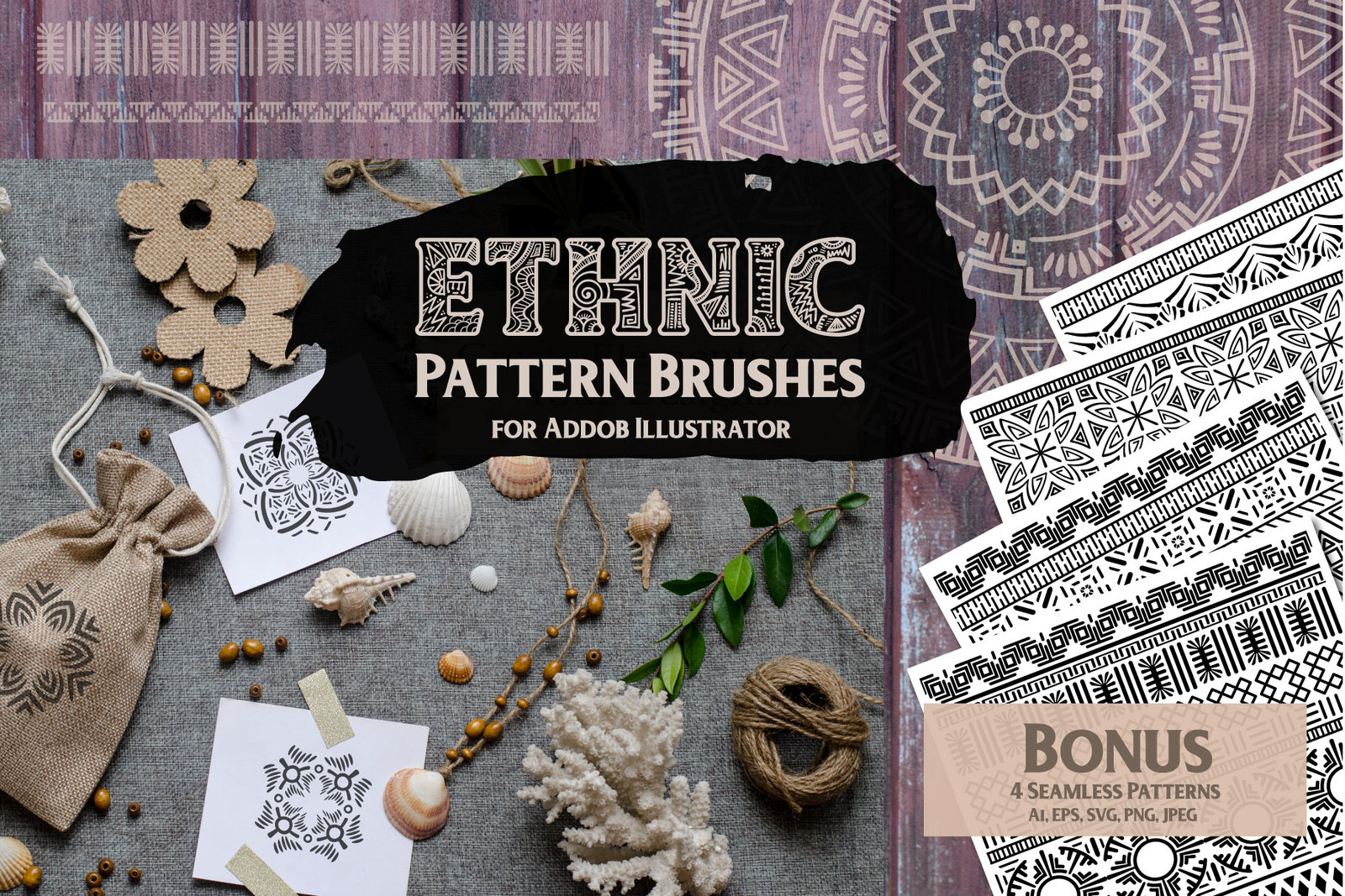 110 Ethnic Pattern Brushes