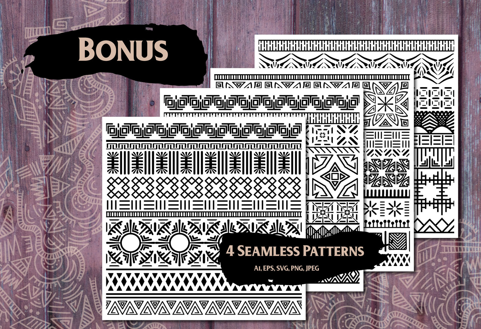 110 Ethnic Pattern Brushes 110 Ethnic Pattern Brushes