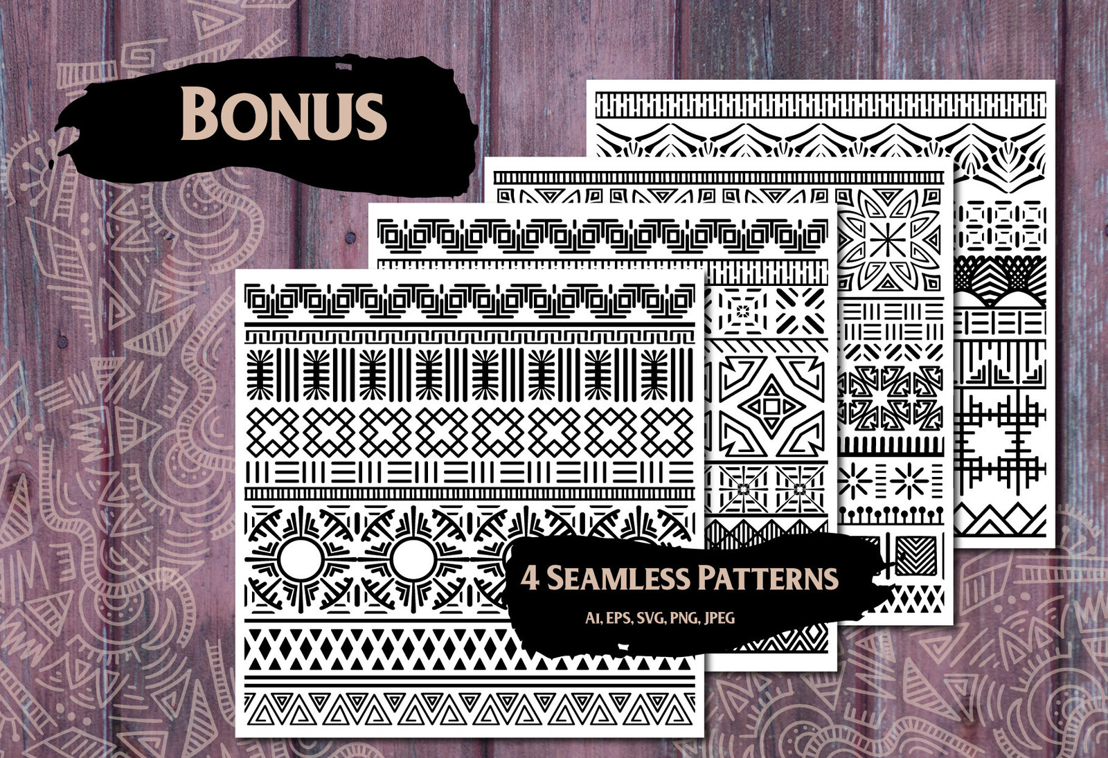 110 Ethnic Pattern Brushes