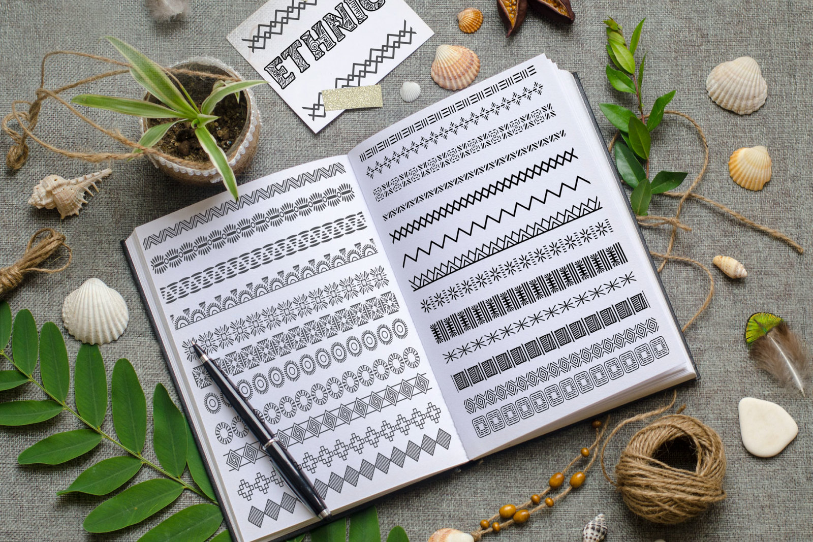 110 Ethnic Pattern Brushes 110 Ethnic Pattern Brushes