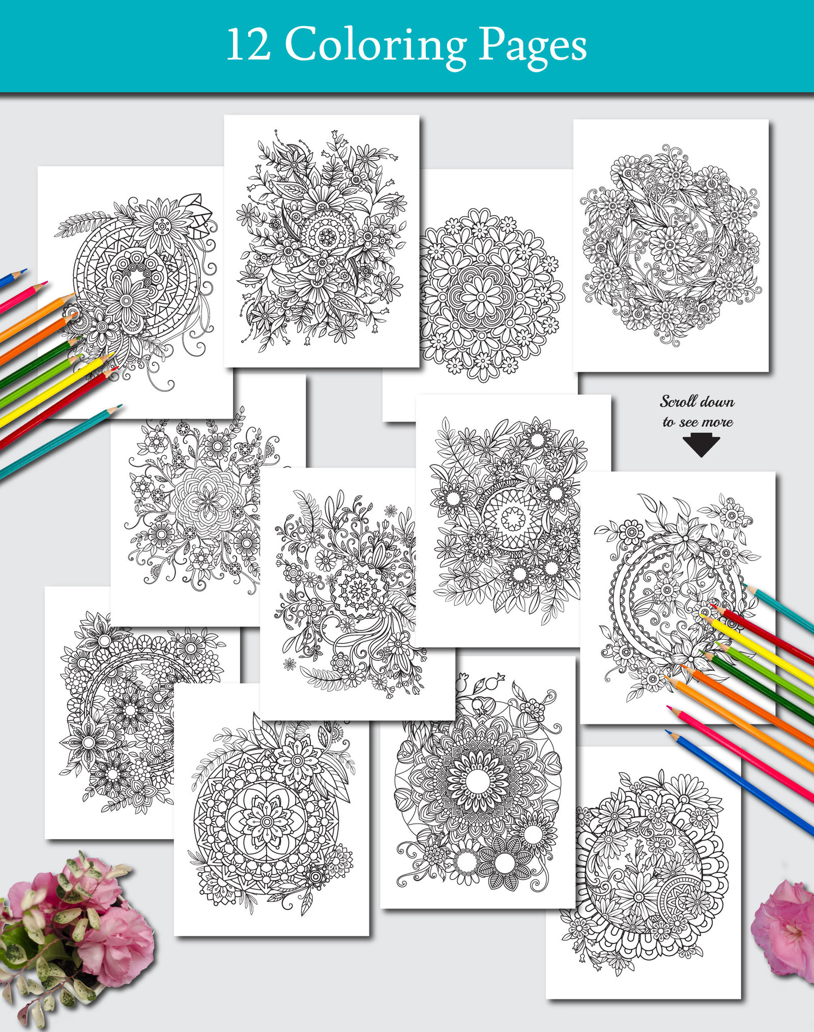 12 Coloring Pages 12 Coloring Pages