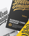 Three Business Cards Mockup - Front View