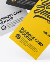 Three Business Cards Mockup - Front View