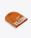 Beanie Hat Mockup - Half Side View (High-Angle Shot)