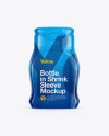 Plastic Bottle in Shrink Sleeve Mockup - Front &amp; Side Views