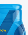 Plastic Bottle in Shrink Sleeve Mockup - Front & Side Views Plastic Bottle in Shrink Sleeve Mockup - Front & Side Views