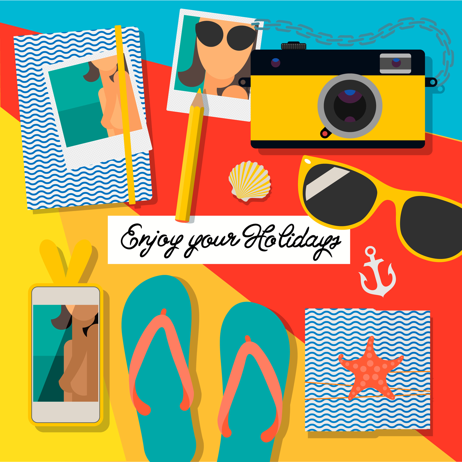 Social media templates Summer Time Social media templates Summer Time