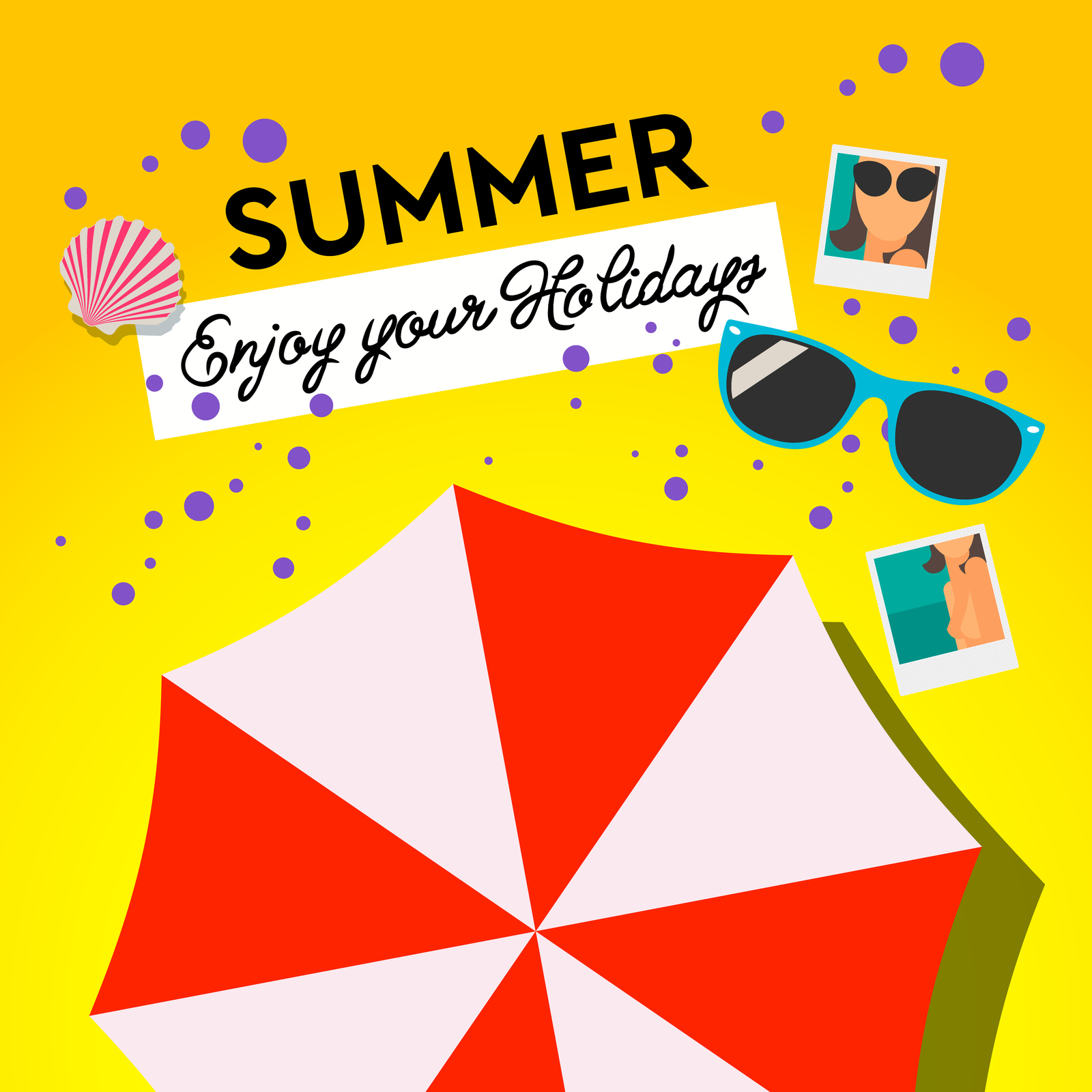 Social media templates Summer Time Social media templates Summer Time