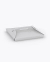 Matte Paper Box with Handle Mockup - Half Side View