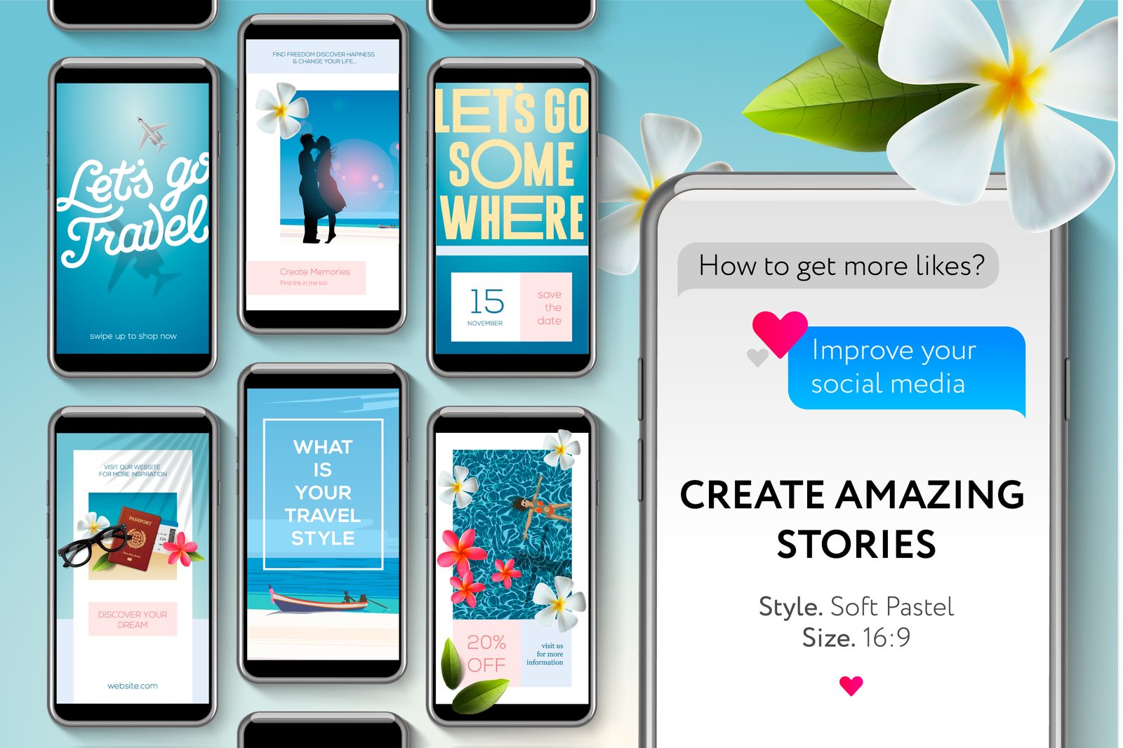 Social media story templates for brands and blogger Social media story templates for brands and blogger