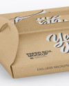 Kraft Paper Box with Handle Mockup - Half Side View