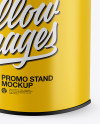 Promo Stand Mockup - Half Side View (High Angle Shot)