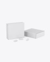 Two Matte Boxes with Pills Mockup - Half Side View