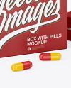 Two Matte Boxes with Pills Mockup - Half Side View