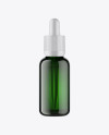 Green Glass Dropper Bottle Mockup