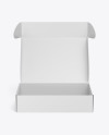 Matte Opened Box Mockup - Front View (High Angle Shot)