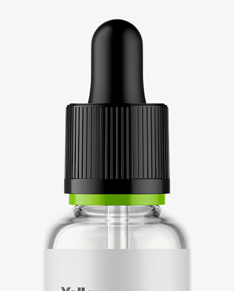 Clear Glass Dropper Bottle Mockup