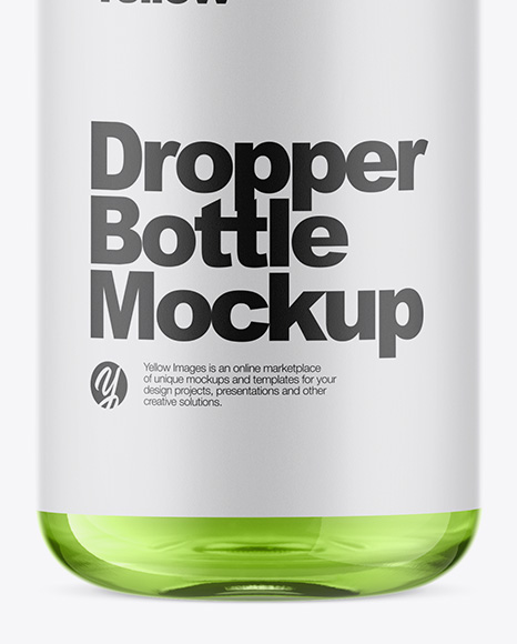 Clear Glass Dropper Bottle Mockup