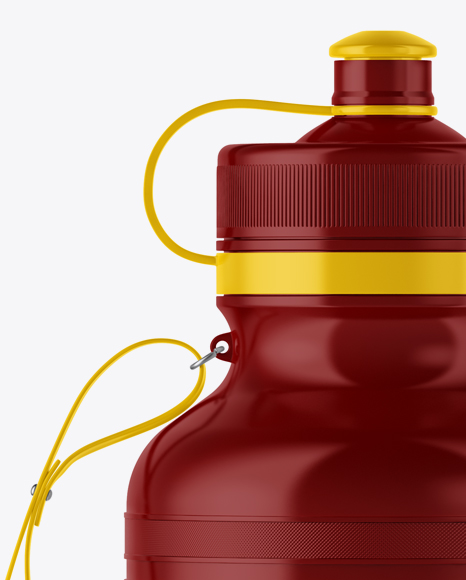 Glossy Sport Bottle with Lace Mockup