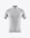 Men's Full-Zip Cycling Jersey Mockup - Front View