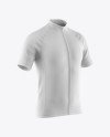 Men's Full-Zip Cycling Jersey Mockup - Half Side View