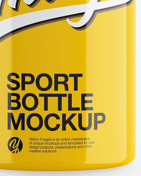 Glossy Sport Bottle Mockup