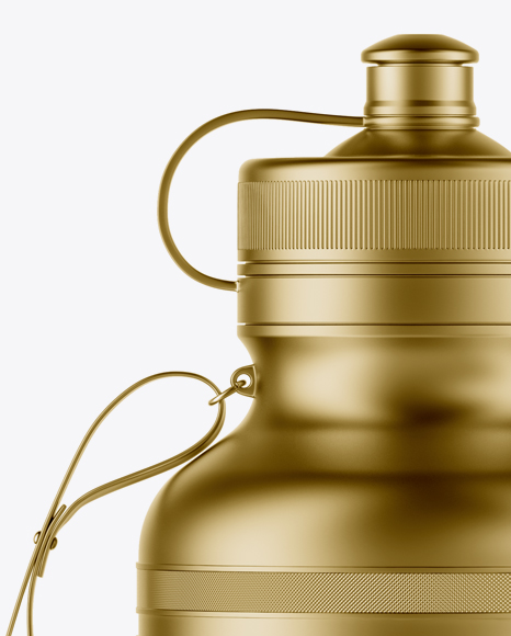 Metallic Sport Bottle with Lace Mockup