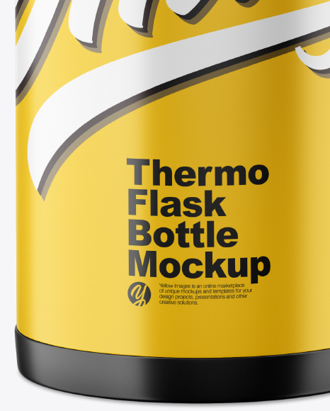 Matte Thermo Flask Bottle Mockup