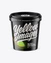 Glossy Ice Cream Cup Mockup (High-Angle Shot)