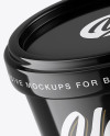 Two Glossy Ice Cream Cups Mockup