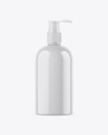 Glossy Liquid Soap Bottle with Pump Mockup