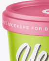 Matte Ice Cream Cup Mockup (High-Angle Shot)