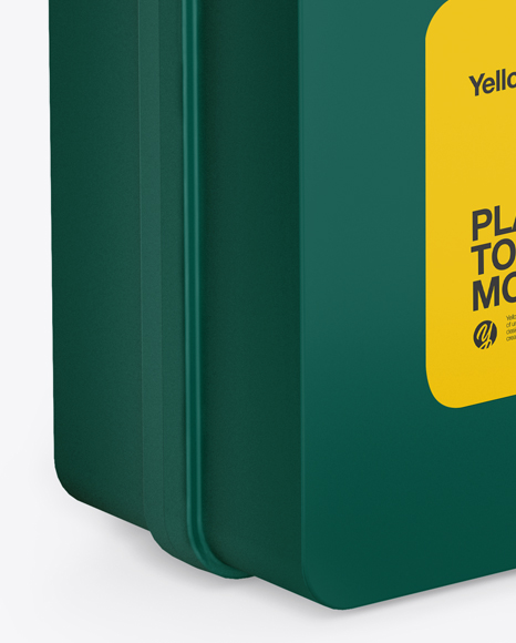 Textured Plastic Toolcase Mockup - Half Side View - Free Download