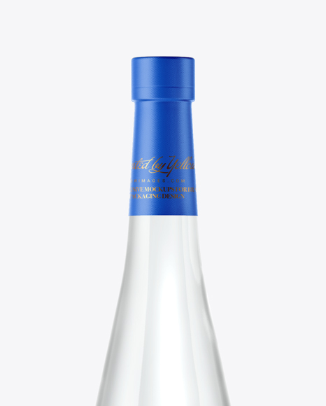 Clear Glass Grappa Bottle Mockup