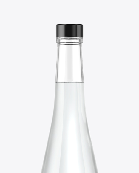 Clear Glass Grappa Bottle Mockup