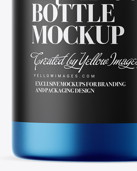 Matte Metallic Liquid Soap Bottle with Pump Mockup